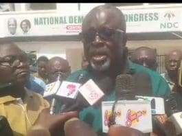 The Central Regional Chairman Of The Ndc Professor Richard Asiedu