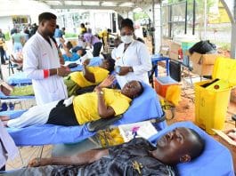 Mtn Staff And Voluntary Donors Donating Blood During Save A Life In Accra