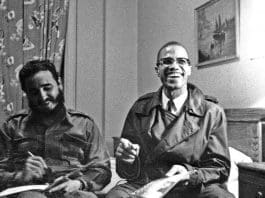 Malcolm X And Fidel Castro In Harlem During Sept