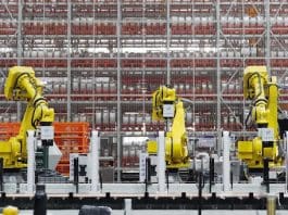 This photo taken on Feb. 26, 2025 shows smart equipment running at a coil factory in Harbin Electric Machinery Company Ltd. in Harbin, northeast China's Heilongjiang Province. (Xinhua/Wang Song)