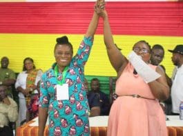 Hon. Victoria Dzeklo (Left) Being Declared By The Electoral Officials As Approved By Assembly Members