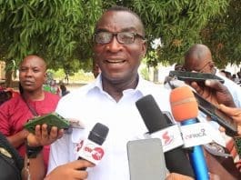 Ketu South MCE, Hon. Nicholas Worclachie, Speaking To Journalists After The Engagement