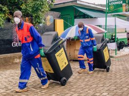 Staff Of Zoomlion Private Services Ltd Gathering Waste For Recycling