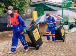 Staff Of Zoomlion Private Services Ltd Gathering Waste For Recycling
