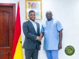 Sammy Gyamfi In A Hand Shake With Tagg President Kwadwo Amoateng After The Meeting