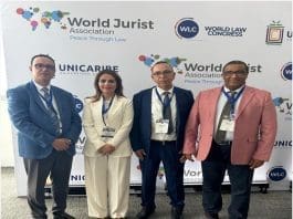 From right to left: Mr. Zakariae Aboueddahab, Mr. Hamido Aboulass, Ms. Zaina Chahim, Mr. Abdelaziz Laaroussi.