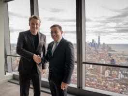 (L-R) Christian Klein, CEO of SAP SE and Zubin Karkaria, founder and CEO of VFS Global