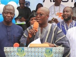 Hon Bernard Ahiafor Delivering His Key Note Address