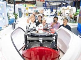 A drone is exhibited at the 2025 (China) Eurasia Commodity and Trade Expo held in Urumqi, northwest China's Xinjiang Uygur autonomous region, June 26. (Photo by He Long/People's Daily Online)
