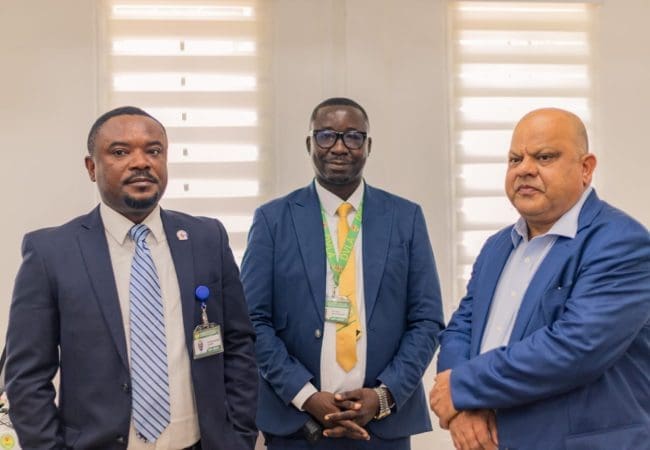 Foster Akwasi Asante, Esq., Deputy Chief Executive of DVLA( Left) and Mr. Alok Singhal, Head- Sub-Saharan Africa, VFS Global ( right) Foster Akwasi Asante Esq Deputy Chief Executive Of Dvla Left And Mr Alok Singhal Head Sub Saharan Africa Vfs global right