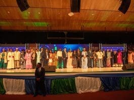 Her Excellency The First Lady Of The Republic Of Sierra Leone Madam Fatima Maada Bio In A Group Photo With Dignitaries Present At The Conference