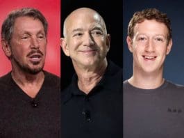 Larry Ellison ,Jeff Bezos and Mark Zuckerberg