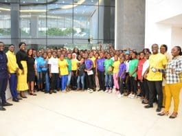 A Group Picture Of Girls In Ict Beneficiaries And Some Mentors From Mtn Ghana