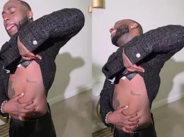 Davido Shows Off His Tattoo Of Chiomas Name On His Body Kemi Filani Blog Min