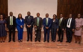 Executives From The Chartered Institute Of Bankers Cib Ghana In A Group Photo With The Governor Of The Bank Of Ghana Dr Johnson Pandit Asiama X