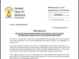 Ghana Health Service Mourns