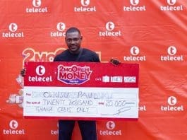 Port clearing agent, Paul Owusu wins the weekly cash prize of GH¢20,000 in the ongoing Telecel 2Moorch Money promo
