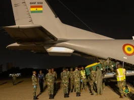Helicopter Crash Victims Arrive In Accra