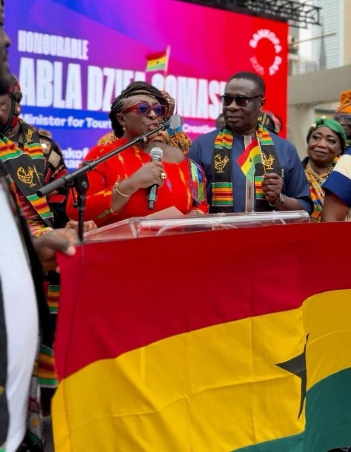 Hon Minister For Tourism Culture And Creative Arts Hon Abla Dzifa Gomashie And Hon Deputy Minister For Foreign Affairs Hon James Gyakye Quayeson