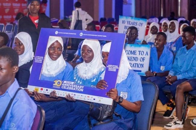 Students At The Youth Empowerment Summit In Tamale Poses With Photo Frames Students At The Youth Empowerment Summit In Tamale Poses With Photo Frames