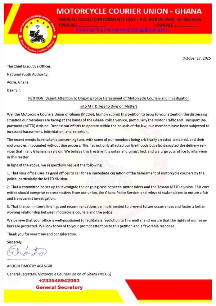 Motorcycle Couriers Union Of Ghana To Nya Below Motorcycle Couriers Union Of Ghana To Nya Below