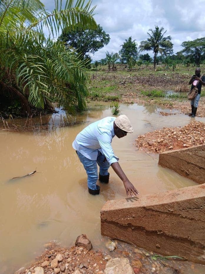 Dr. Kingsley Agyemang Inspects Culvert Project