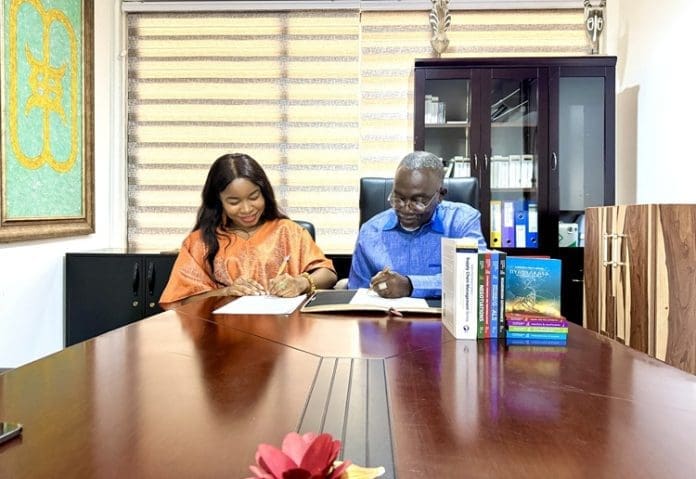 From Left To Right - Makafui Aikins Ceo Of Nvame And Professor Douglas Boateng Ceo Of Panvest From Left To Right - Makafui Aikins Ceo Of Nvame And Professor Douglas Boateng Ceo Of Panvest